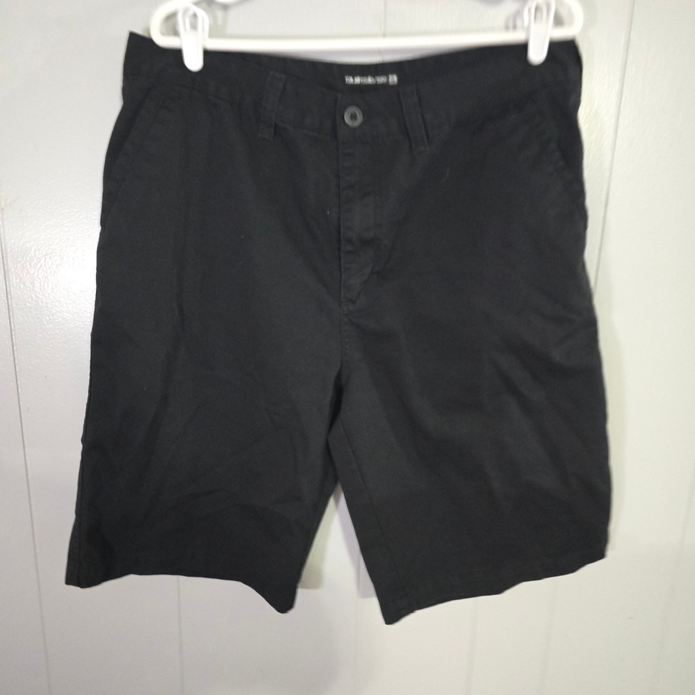 Quiksilver Chino‎ Shorts Mens 36 Black A104354 Flat Front Casual Surf Skate